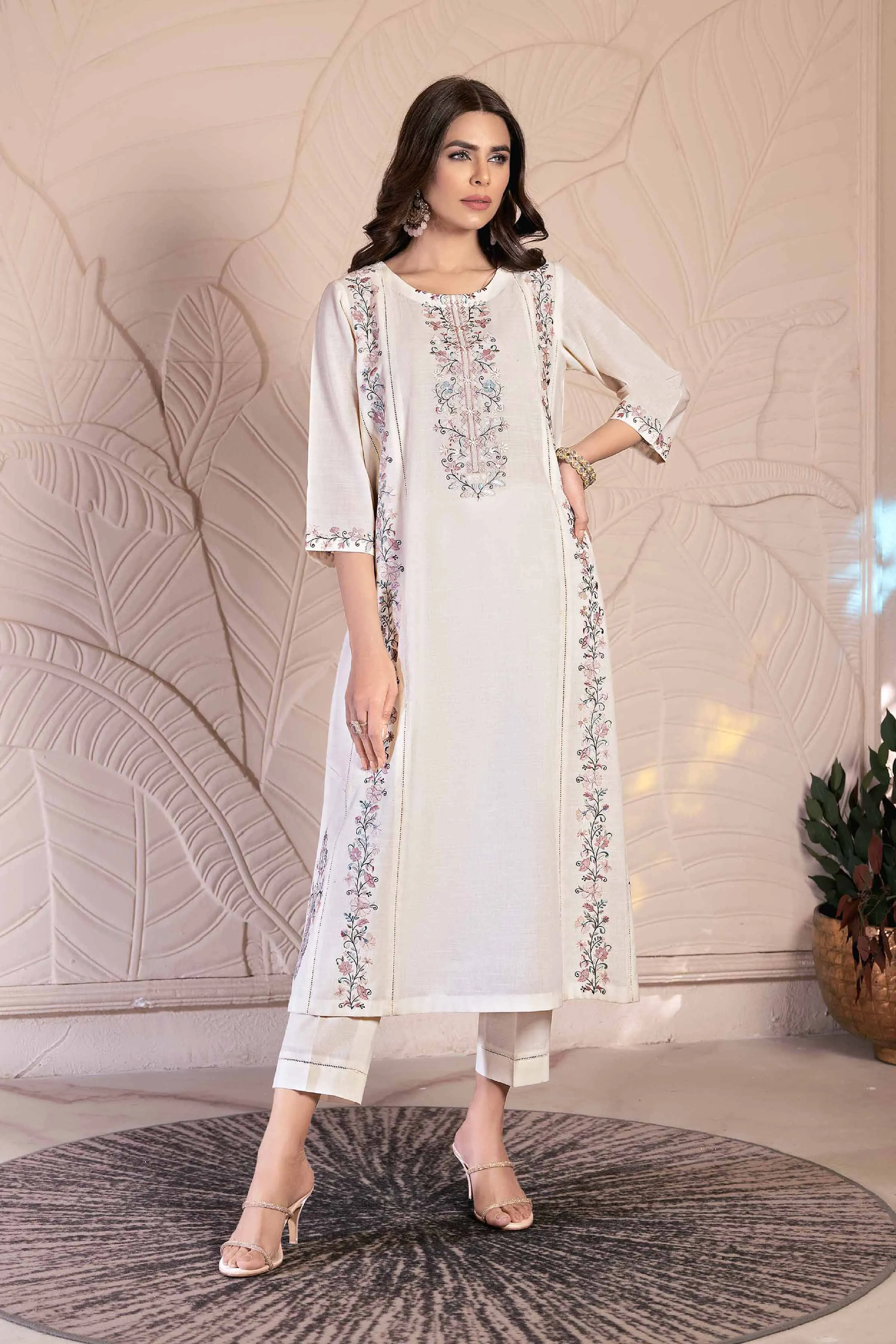 2 Piece - Embroidered Suit - KFE24-36