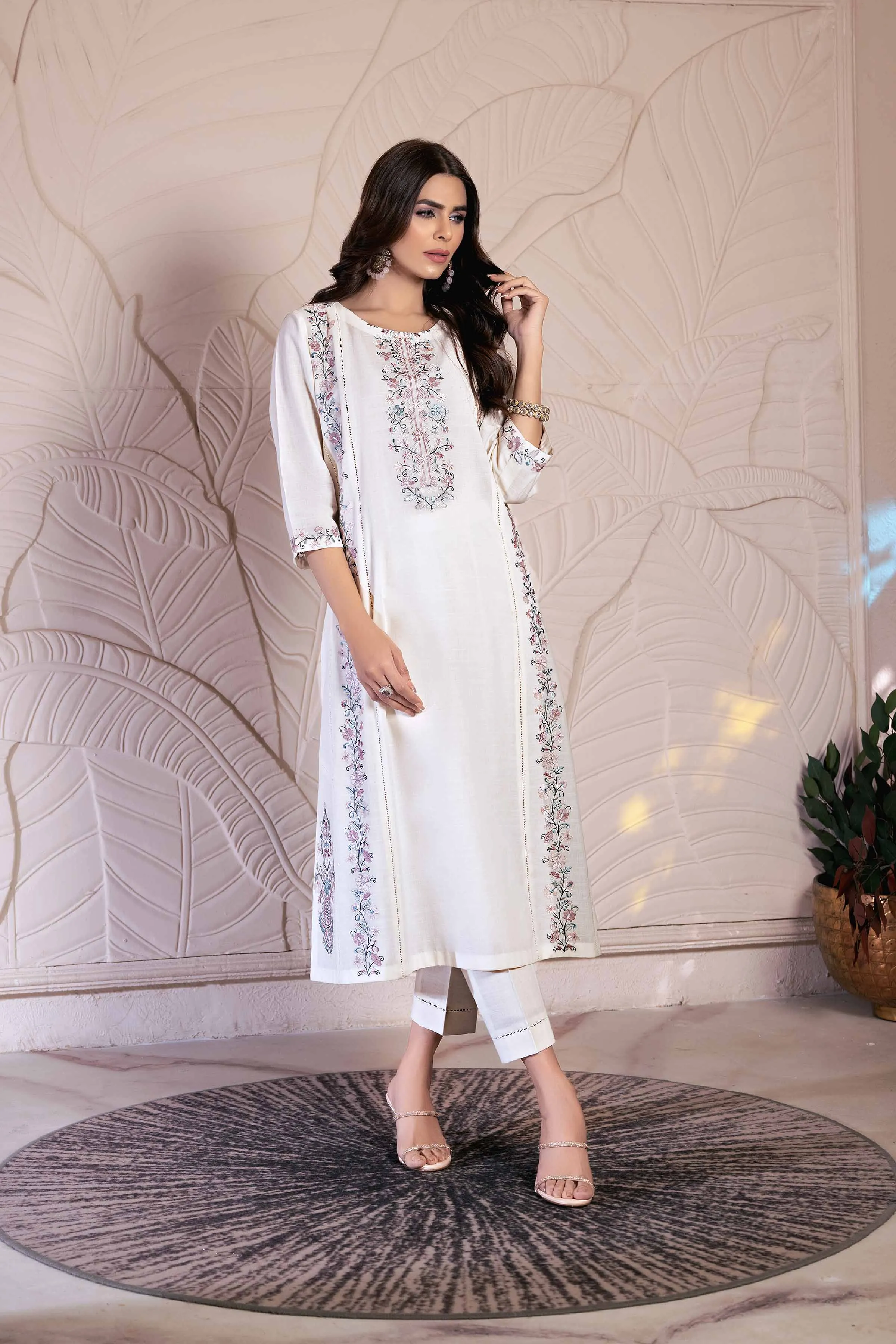 2 Piece - Embroidered Suit - KFE24-36