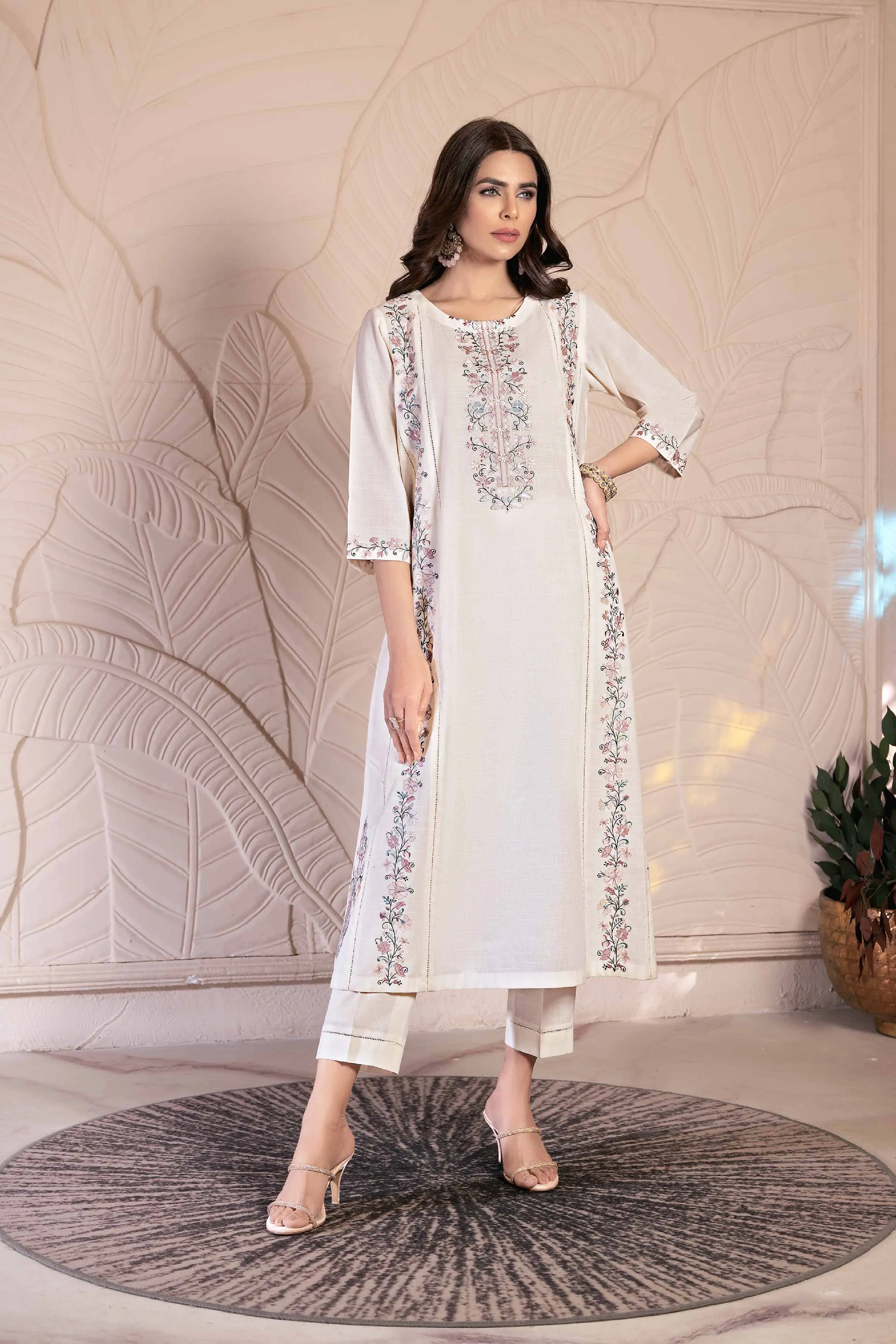 2 Piece - Embroidered Suit - KFE24-36