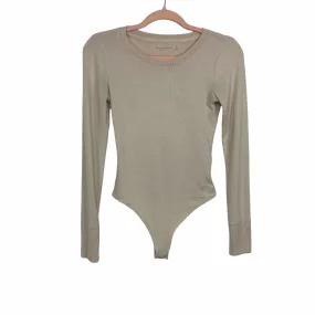 Abercrombie & Fitch Tan Soft A&F Cozy Bodysuit- Size XS