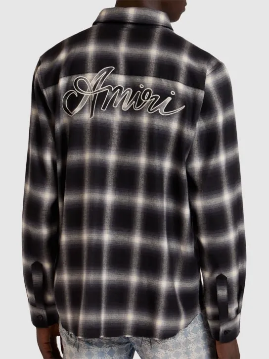 Amiri   Swirl flannel shirt 