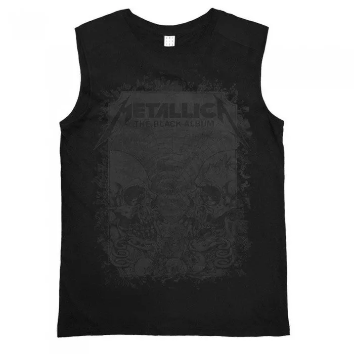 Amplified Mens Metallica The Black Album Sleeveless T-Shirt