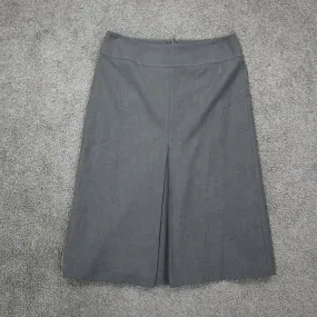 Ann Taylor Womens Straight & Pencil Skirt Flat Front Back Zip Dark Gray Size 4