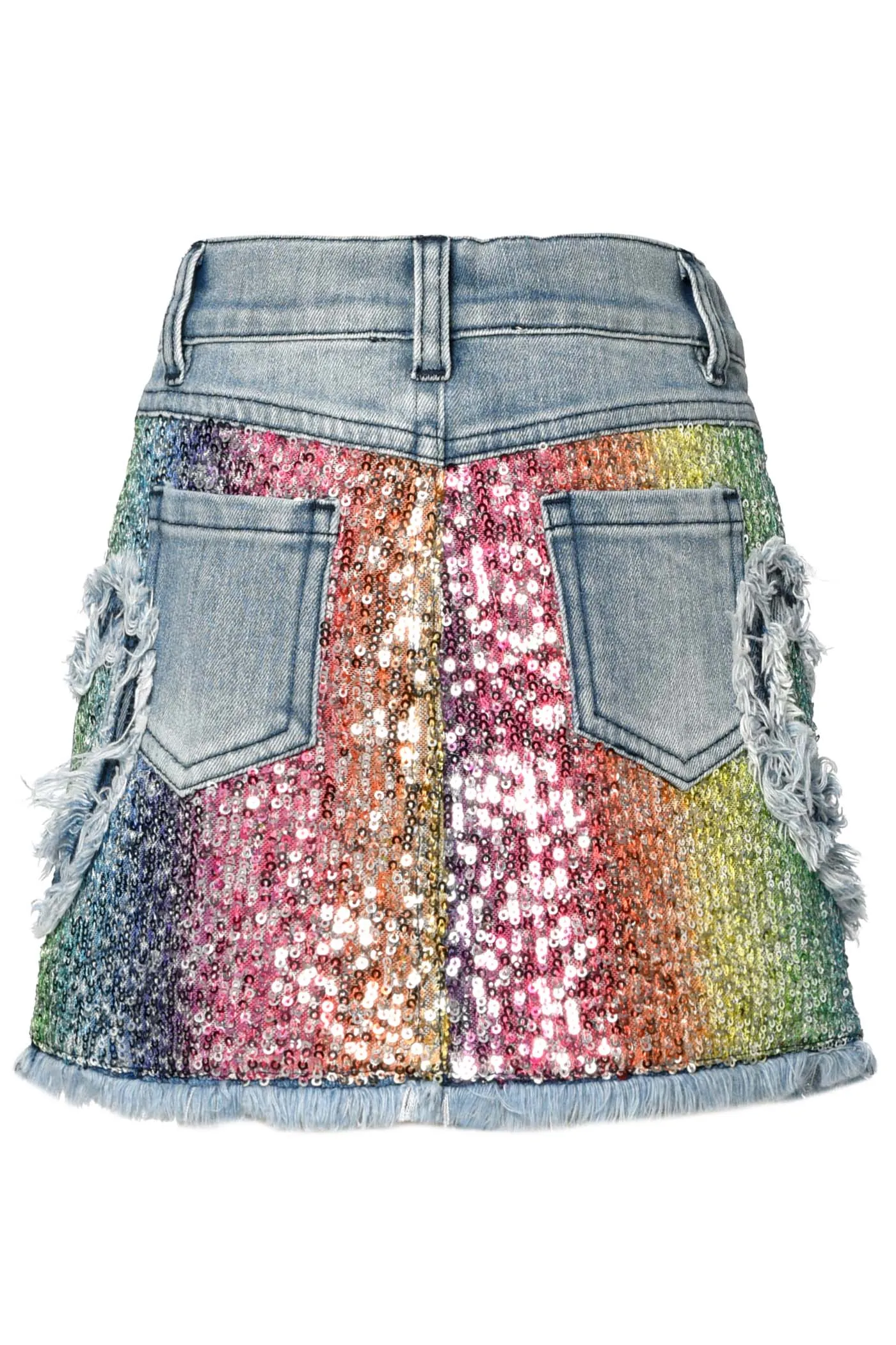 Baby Sara Multi Color Sequin Heart Skirt