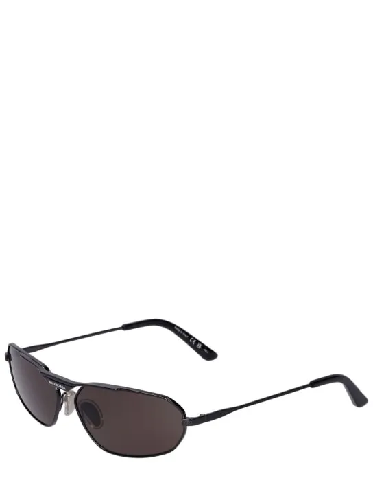 Balenciaga   0245S Tag 2.0 oval metal sunglasses 