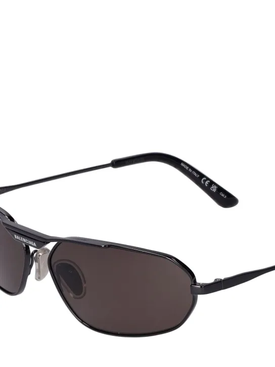 Balenciaga   0245S Tag 2.0 oval metal sunglasses 