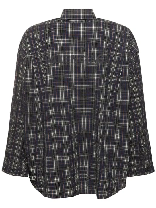 Balenciaga   Light check cotton shirt 