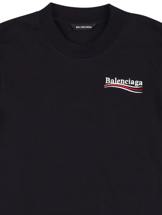 Balenciaga   Political embroidered cotton t-shirt 