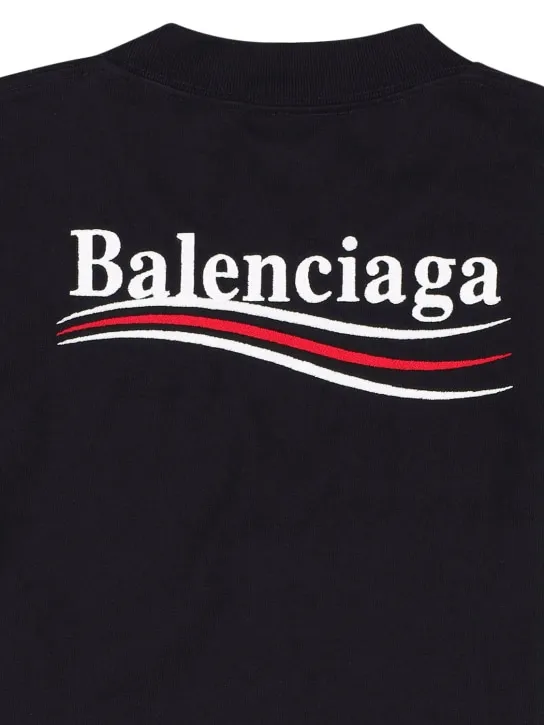 Balenciaga   Political embroidered cotton t-shirt 