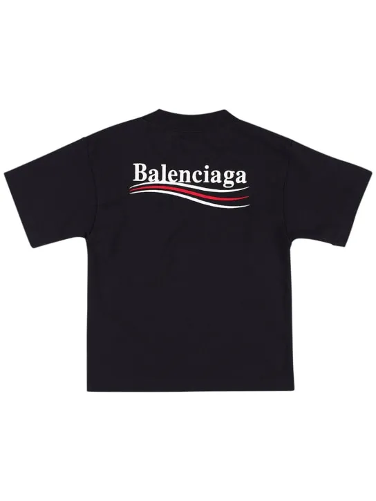 Balenciaga   Political embroidered cotton t-shirt 