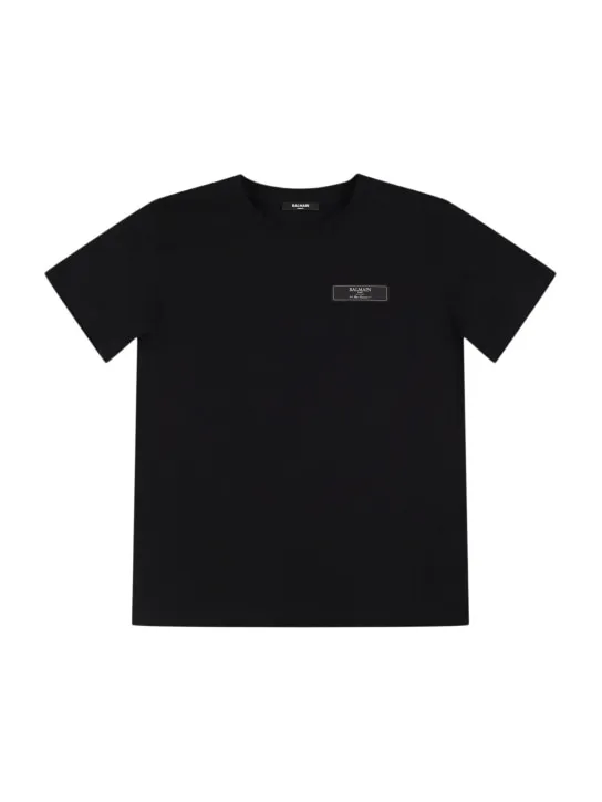 Balmain   Cotton jersey t-shirt w/ logo 