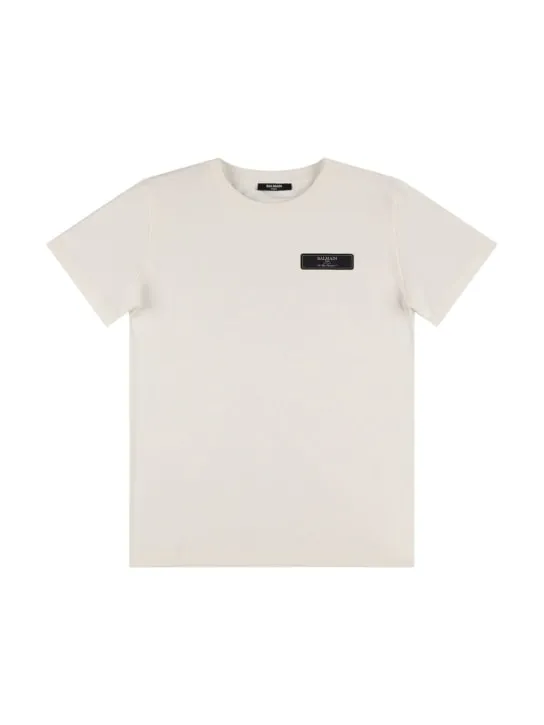 Balmain   Cotton jersey t-shirt w/ logo 