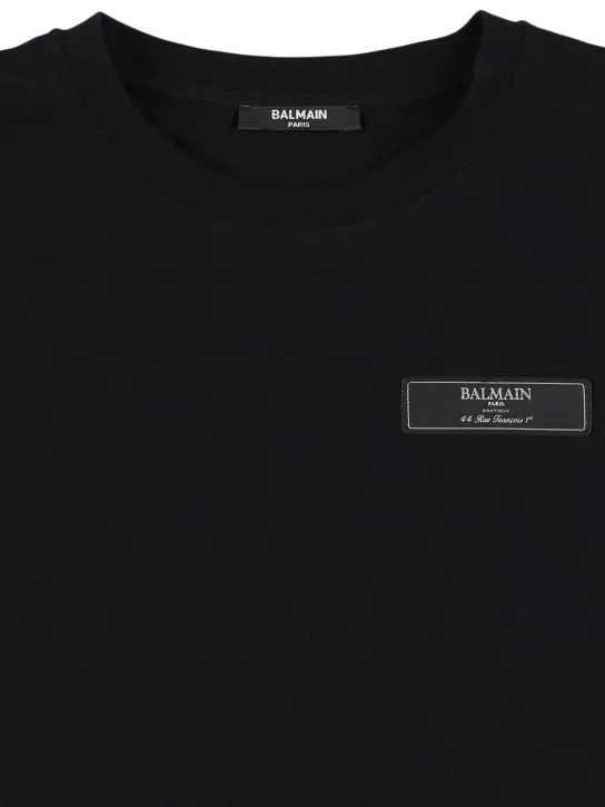 Balmain   Cotton jersey t-shirt w/ logo 