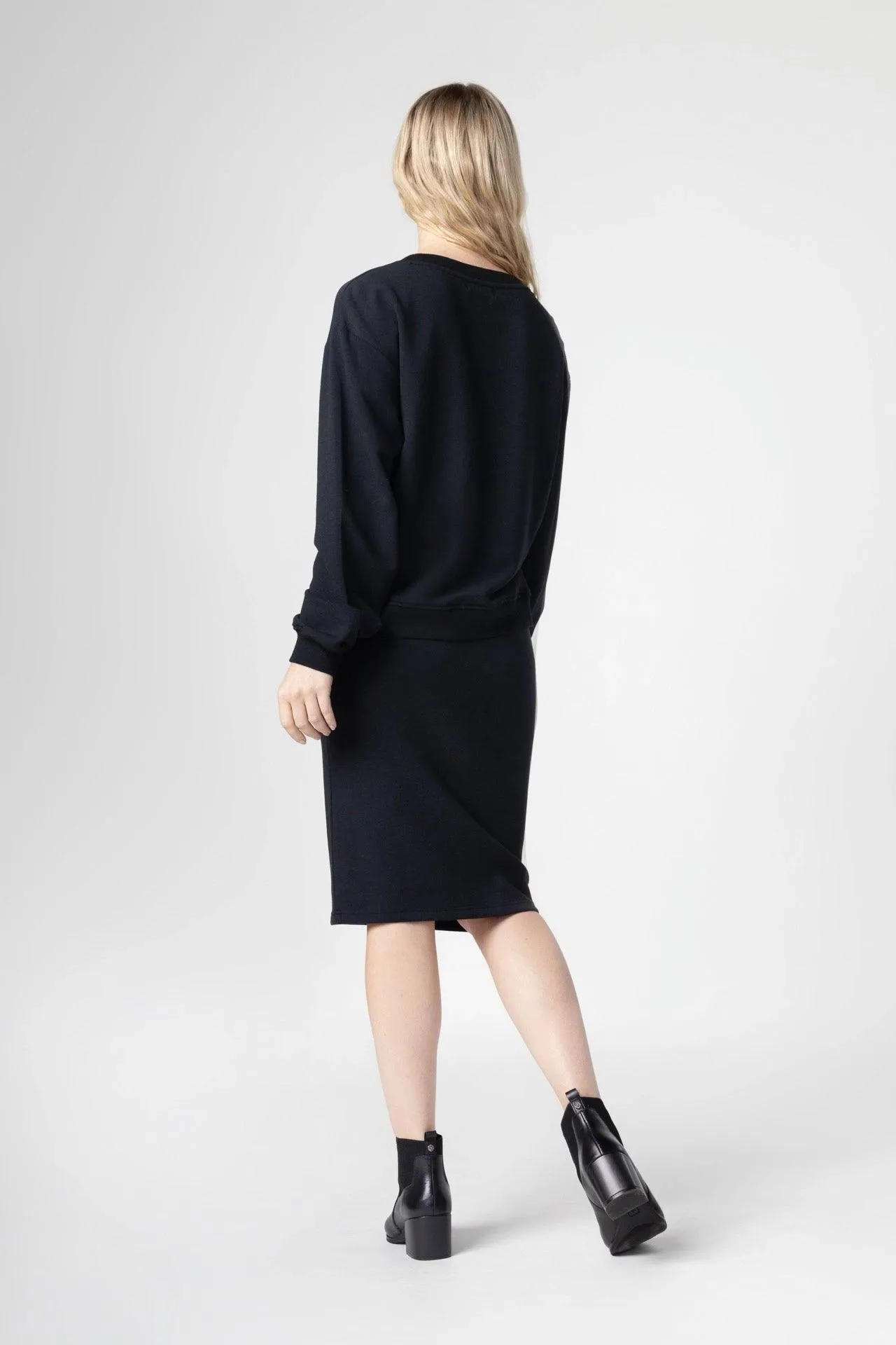 Bamboo Bonded Jersey Knee Length Pencil Skirt