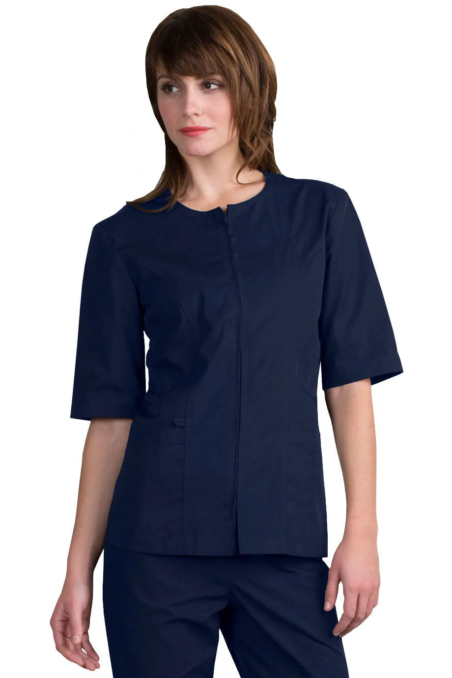 Black Housekeeping Zip Tunic