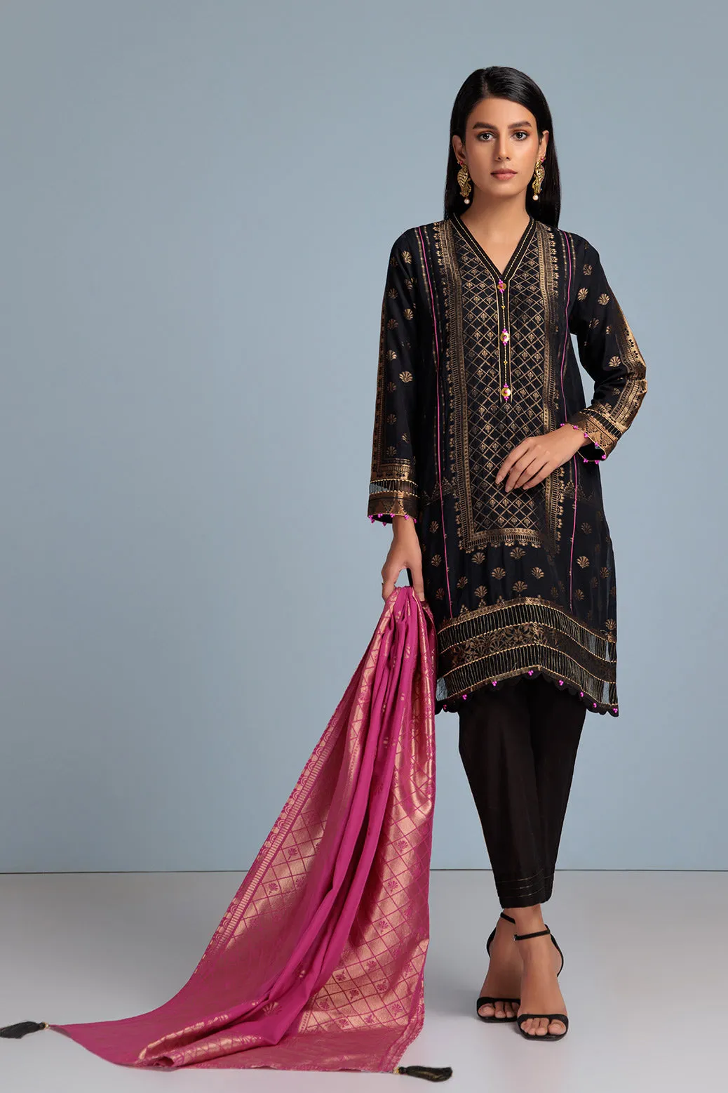 BLACK-JACQUARD-3 PIECE (ABN233P16A)