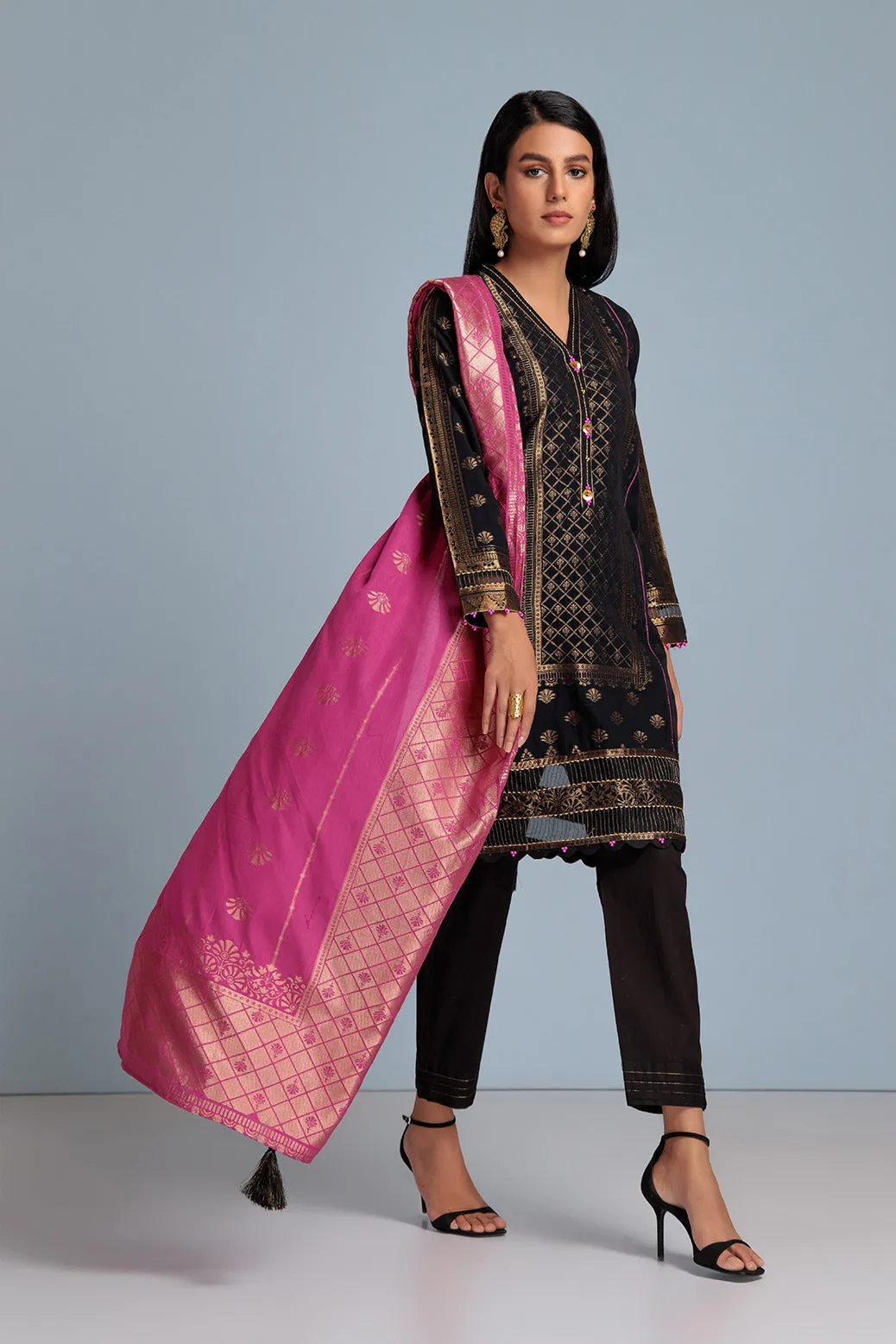 BLACK-JACQUARD-3 PIECE (ABN233P16A)