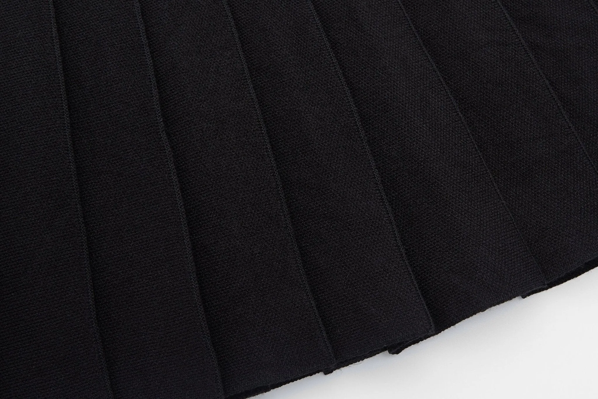 Black Knit Pleated Skirt