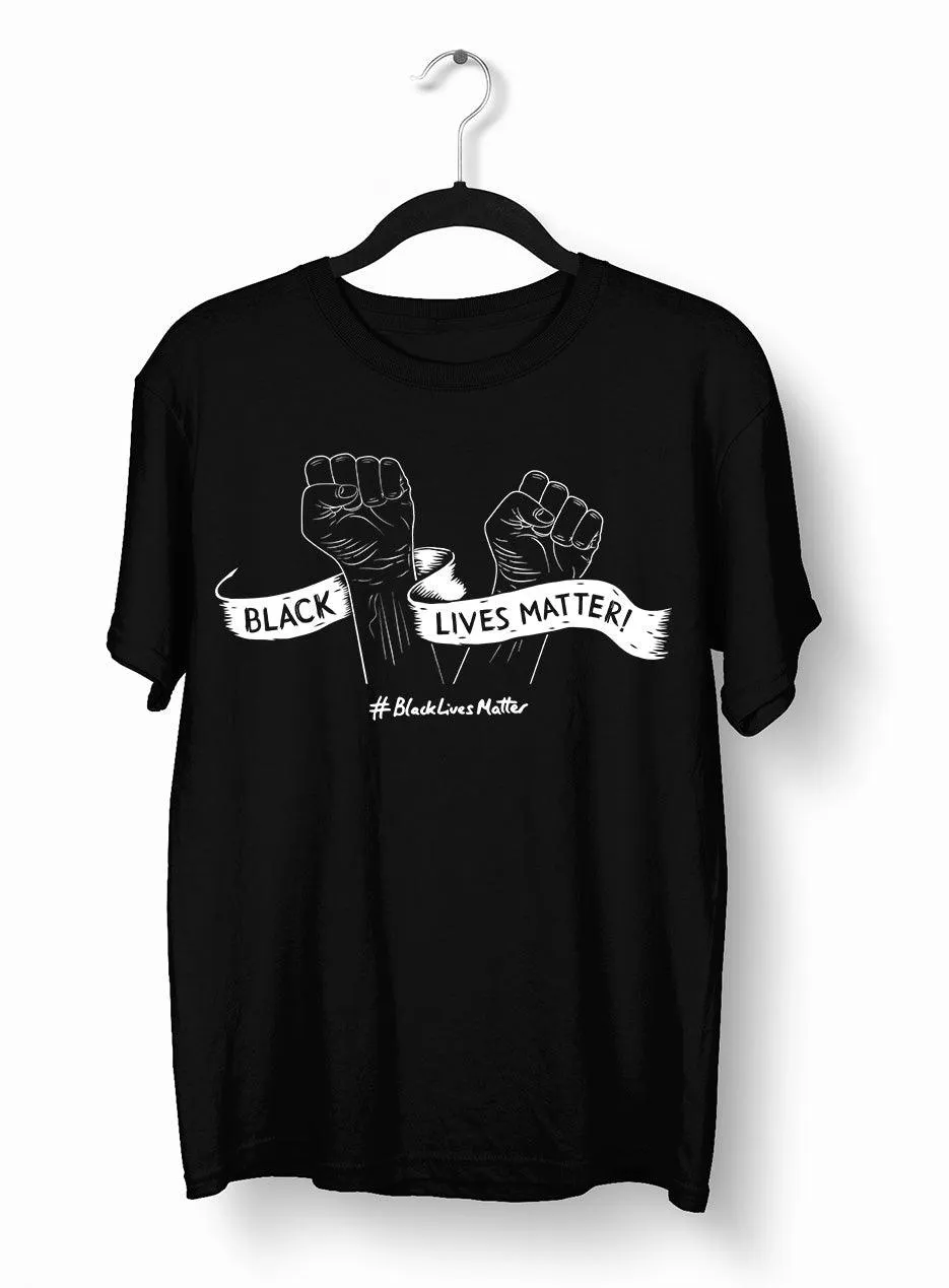 Black Lives Matter Anti-Racism Protest Black & White T-Shirt