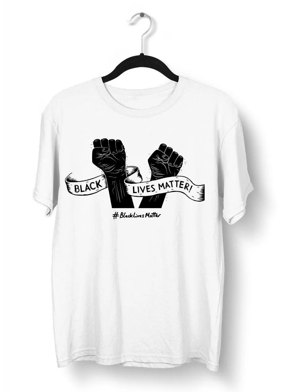 Black Lives Matter Anti-Racism Protest Black & White T-Shirt