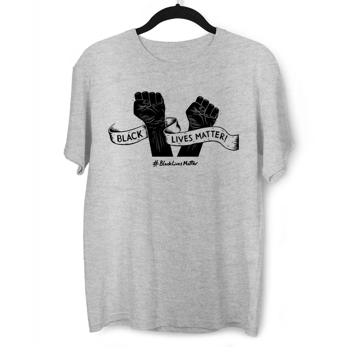 Black Lives Matter Anti-Racism Protest Black & White T-Shirt