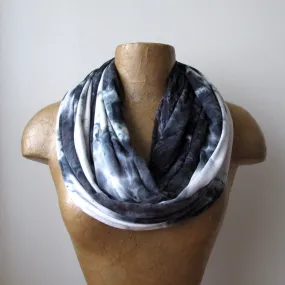 BLACK TIE DYE Infinity Scarf