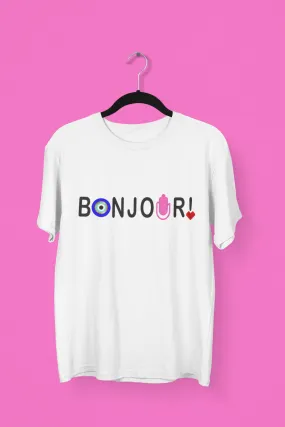 Bonjour T-shirt With Eye And Hamsa