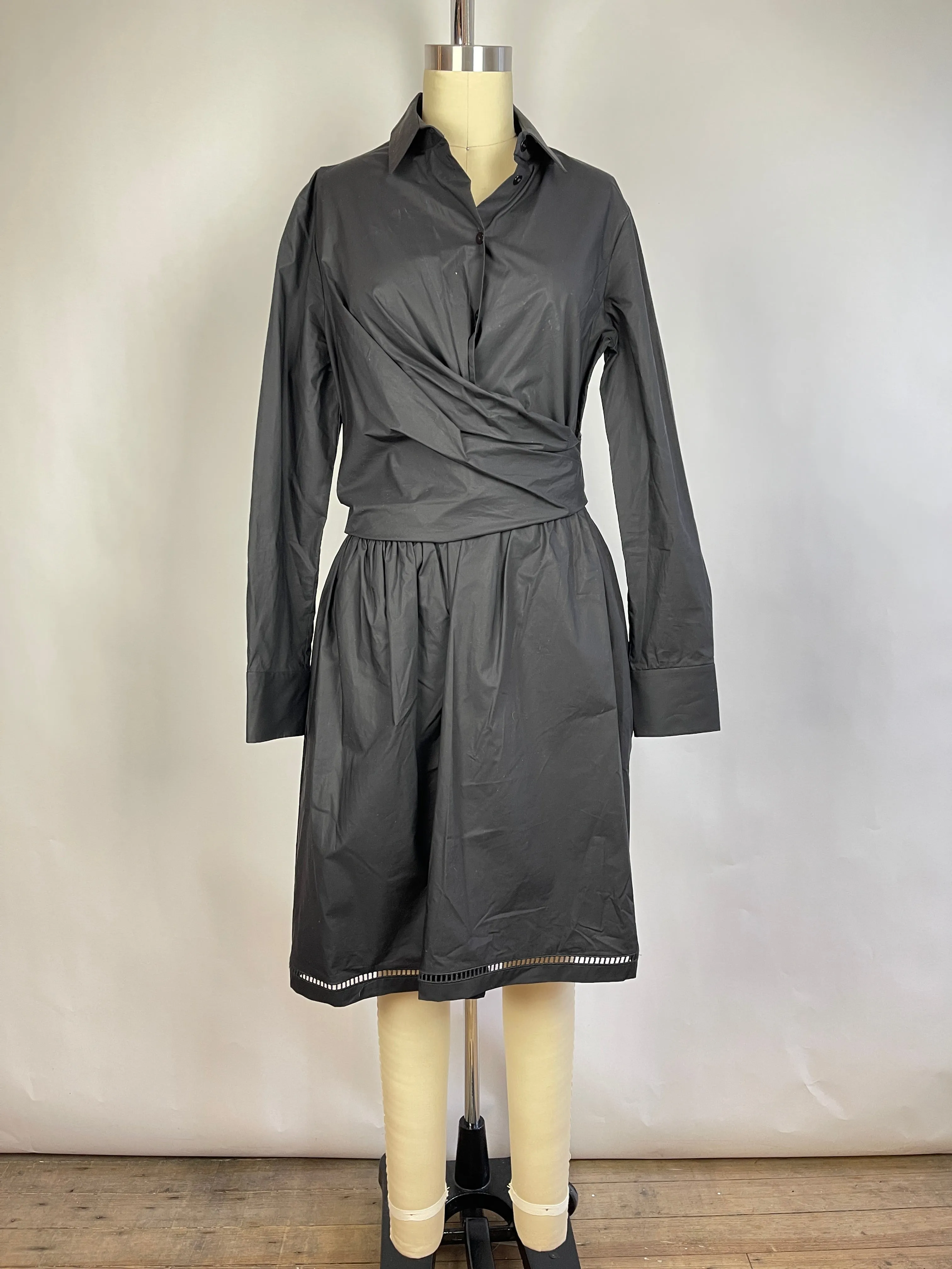 Carven Black Shirt Dress (M/FR40)