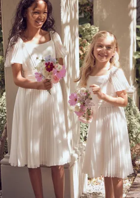 Chiffon Crinkled Flower Girl Dress