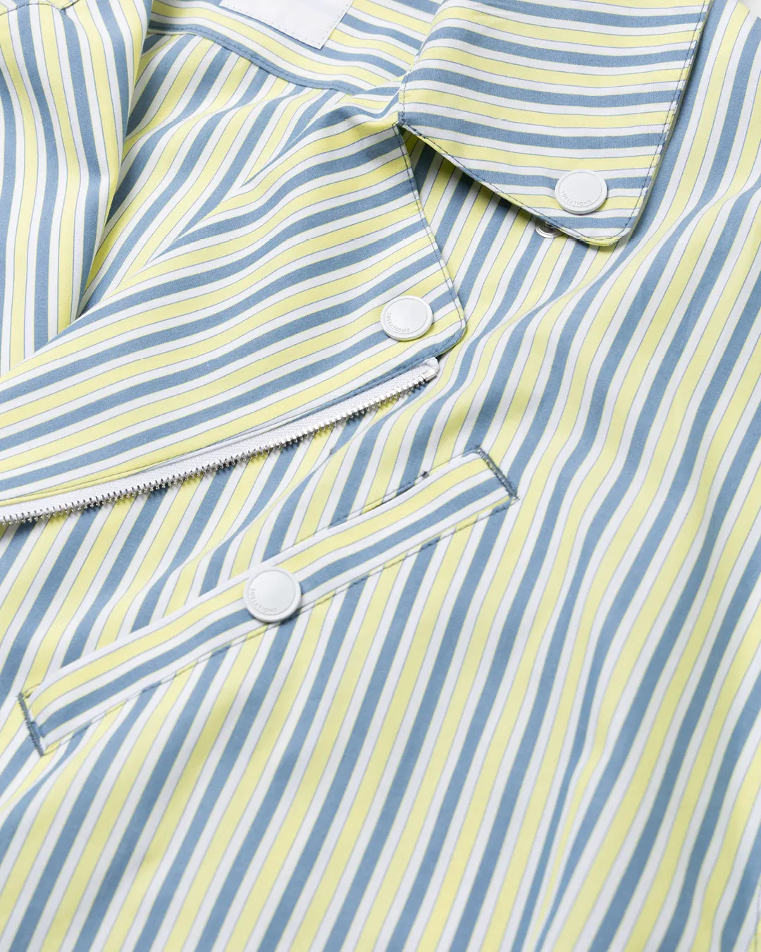 COTTON STRIPE RIDERS SHIRT .09【LEMON YELLOW】