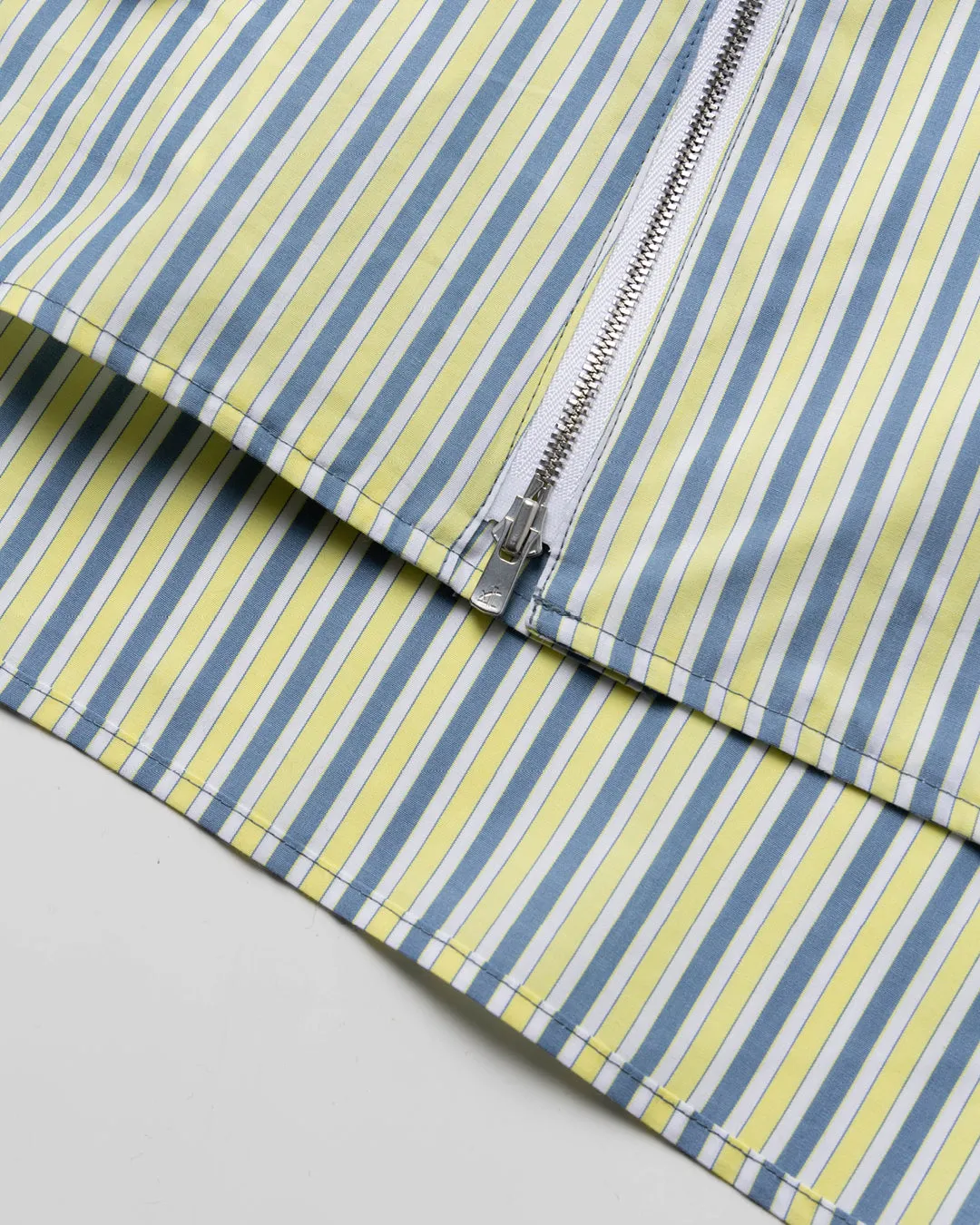 COTTON STRIPE RIDERS SHIRT .09【LEMON YELLOW】