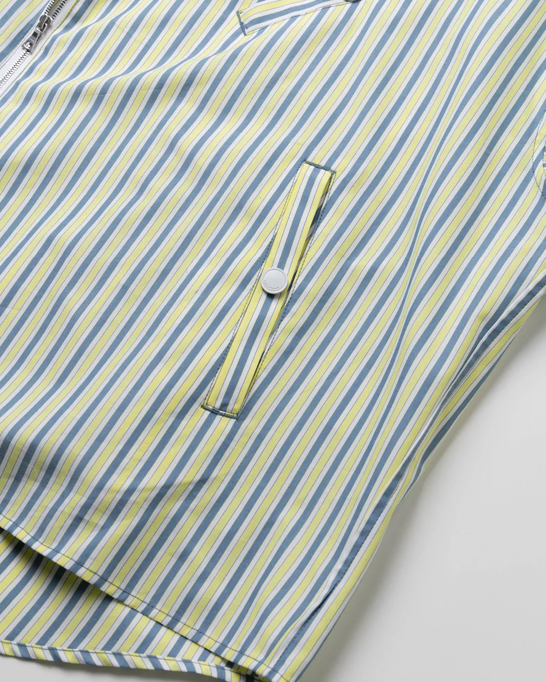 COTTON STRIPE RIDERS SHIRT .09【LEMON YELLOW】