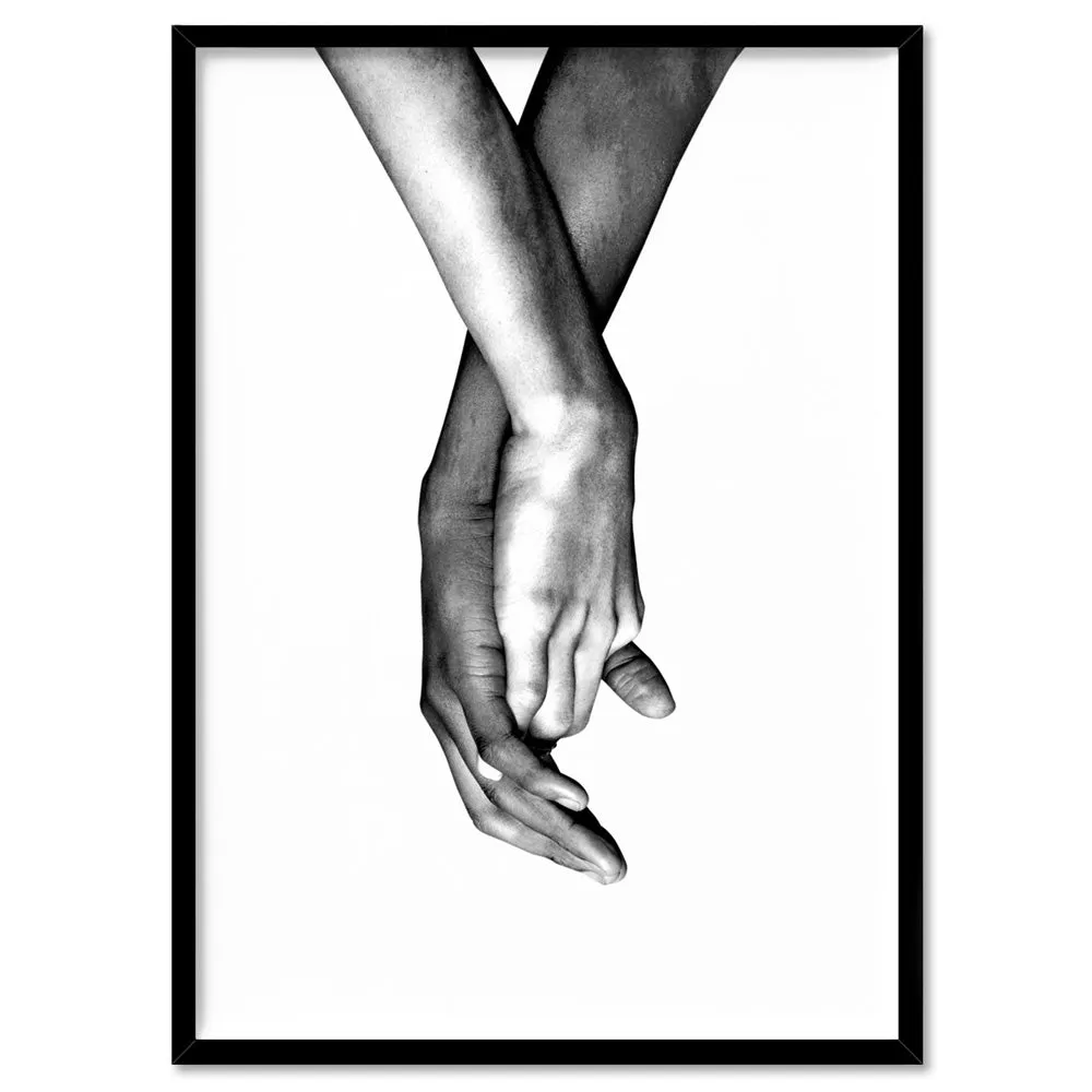 Couple Holding Hands II - Art Print