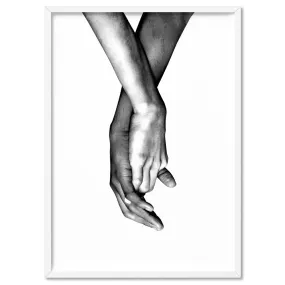 Couple Holding Hands II - Art Print