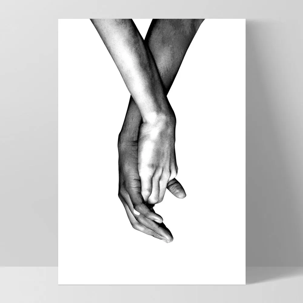 Couple Holding Hands II - Art Print