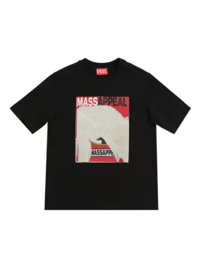 Diesel Kids   Cotton jersey t-shirt w/ peel-off patch 