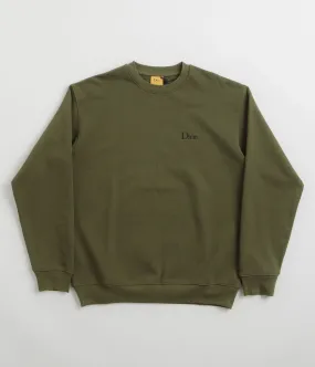 Dime Classic Small Logo Crewneck Sweatshirt - Dark Olive