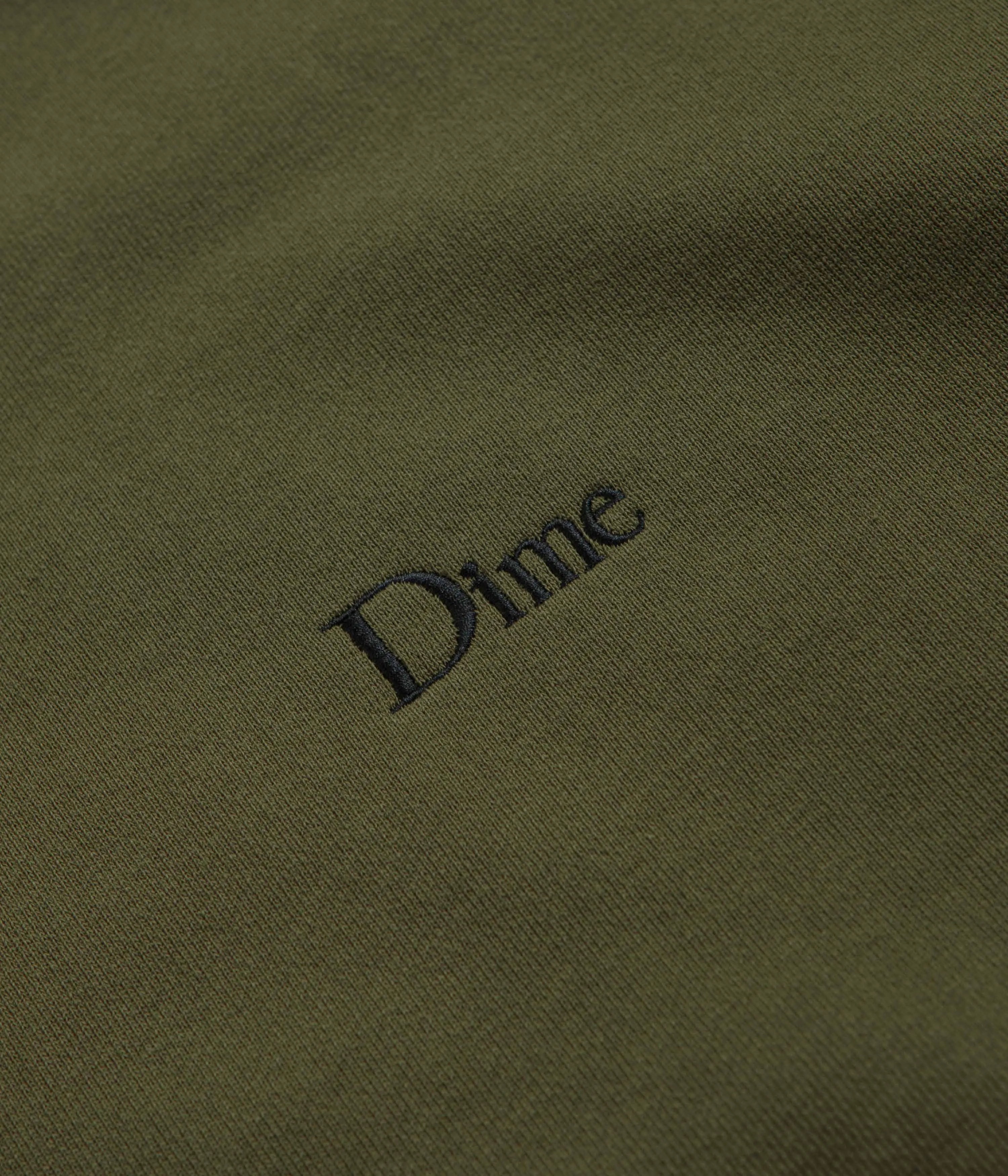 Dime Classic Small Logo Crewneck Sweatshirt - Dark Olive