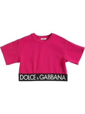 Dolce&amp;Gabbana   Cotton jersey t-shirt w/ logo tape 