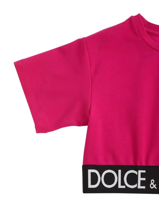 Dolce&amp;Gabbana   Cotton jersey t-shirt w/ logo tape 