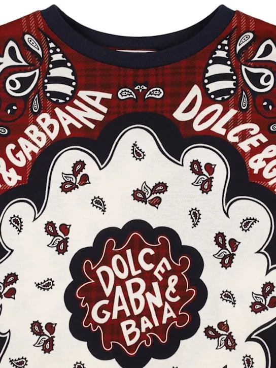 Dolce&amp;Gabbana   Printed cotton jersey t-shirt 