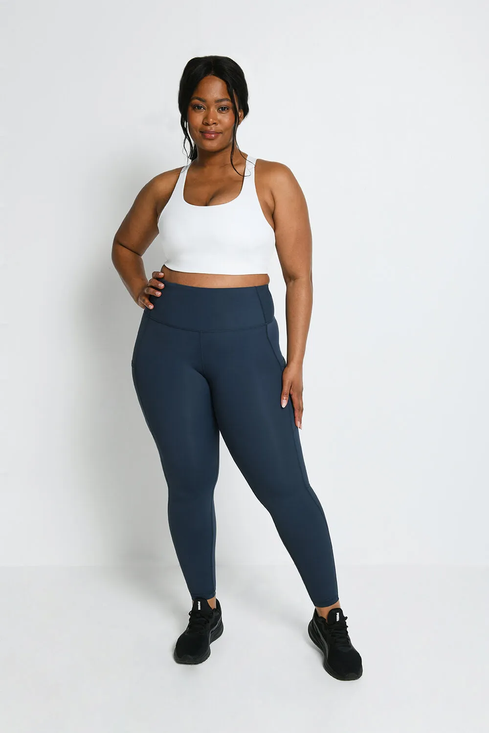 Energise High Waisted Gym Leggings - Thunder Blue