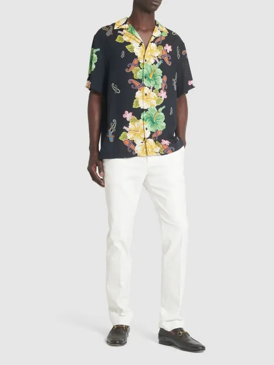 Etro   Floral cotton short sleeve shirt 