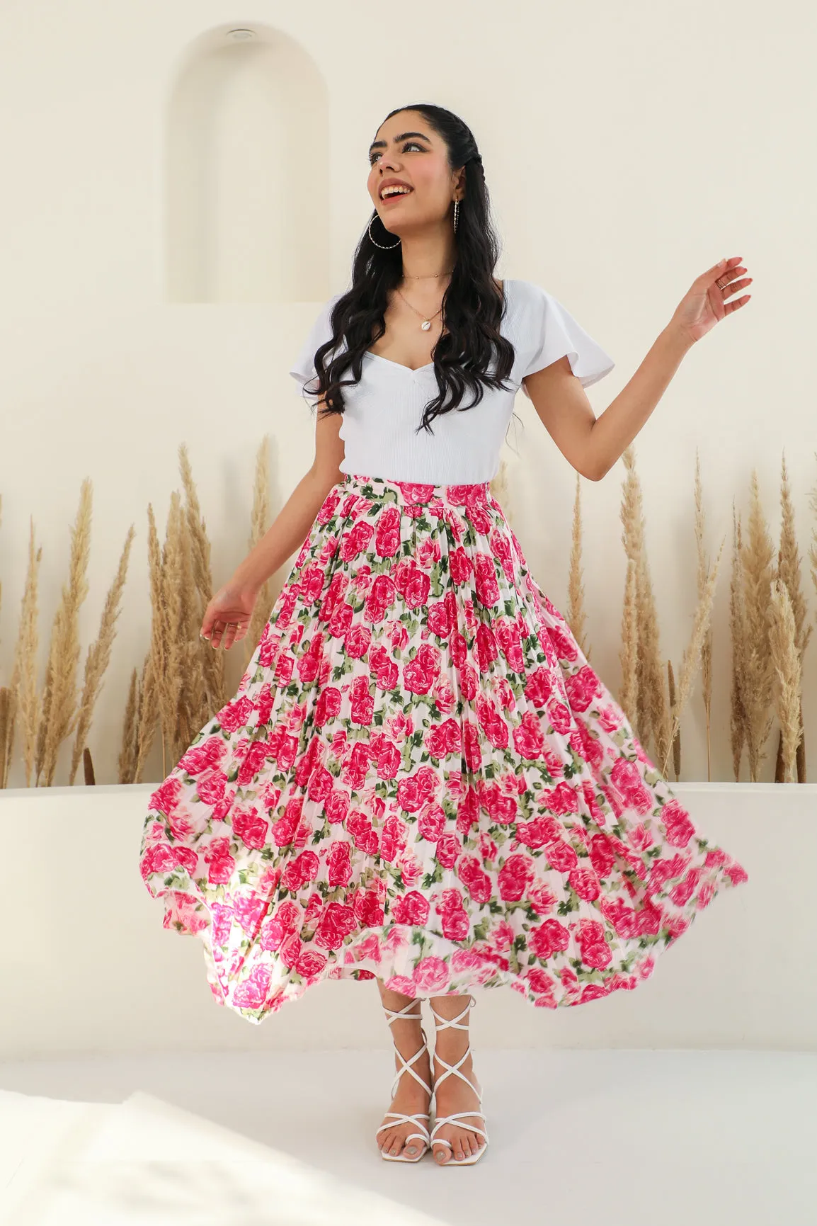 FLORAL PLEATED CO-ORD