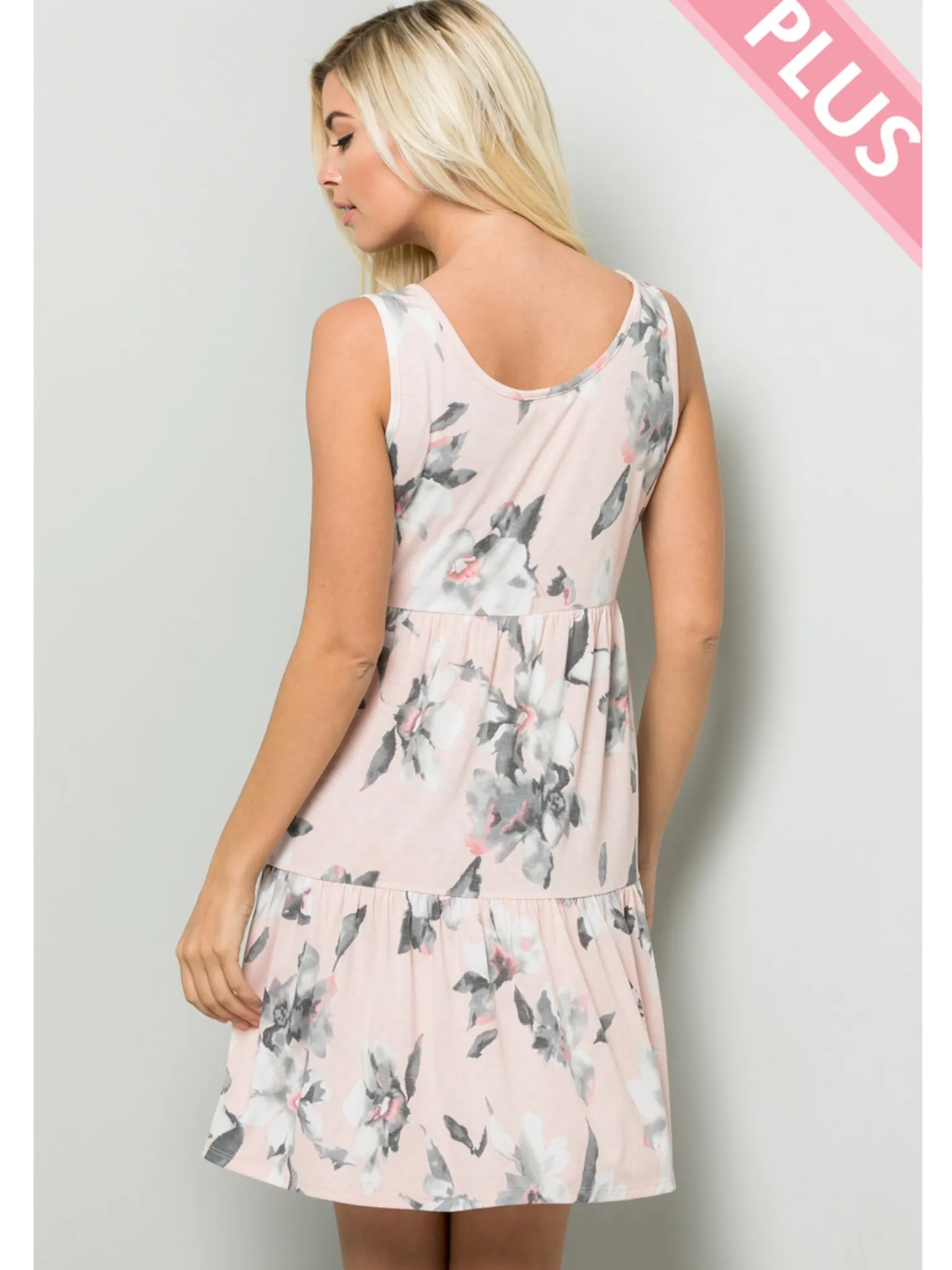 Floral Swing Dress - Blush