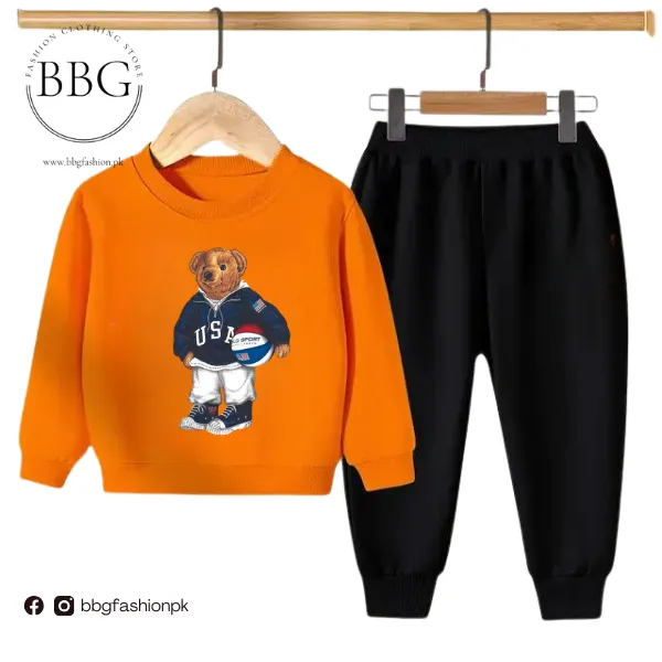 Football Bear Kids Sweatshirt & Pant