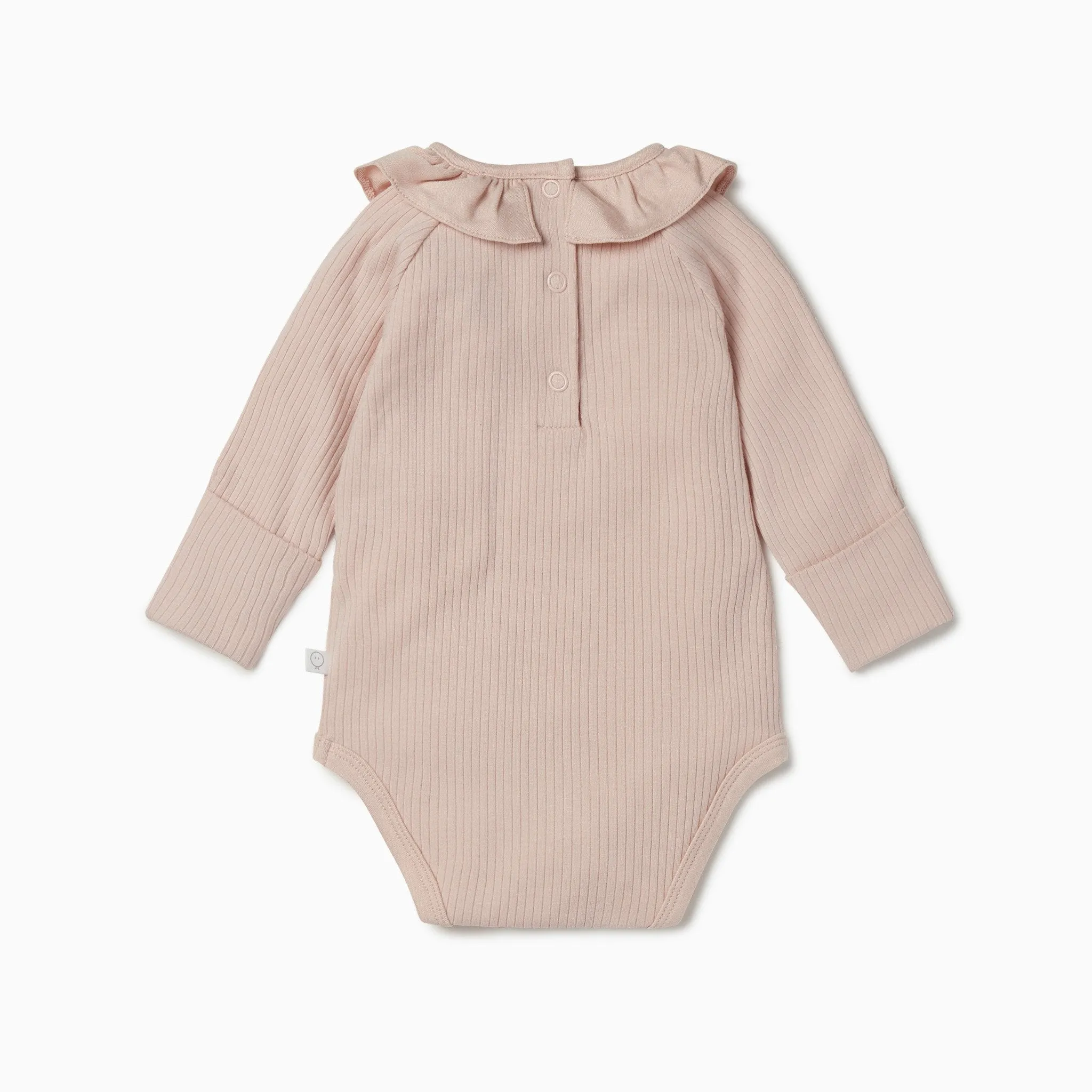 Frilled Collar Ribbed Bodysuit