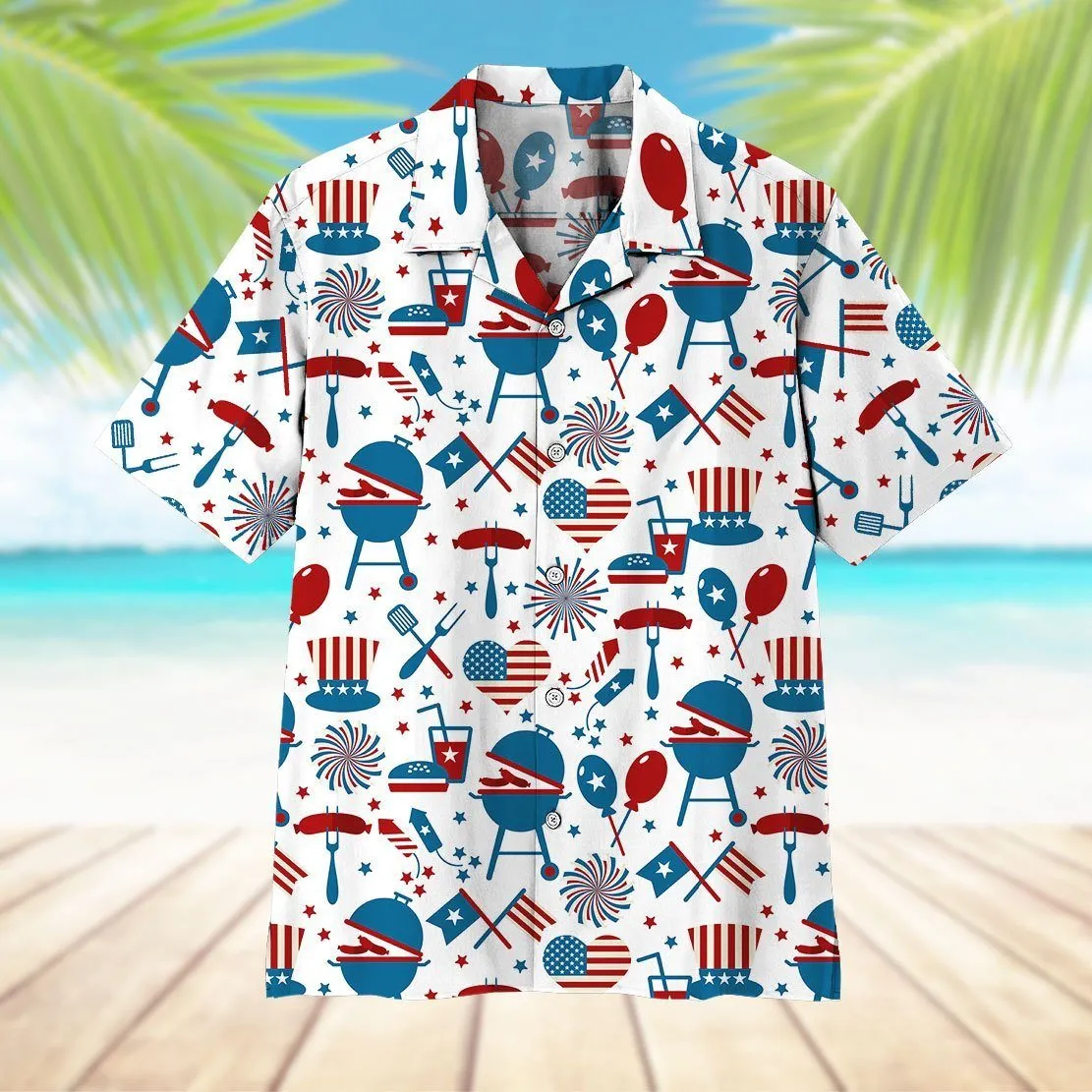 Gearhuman 3D 4th Of July Hawaii Shirt