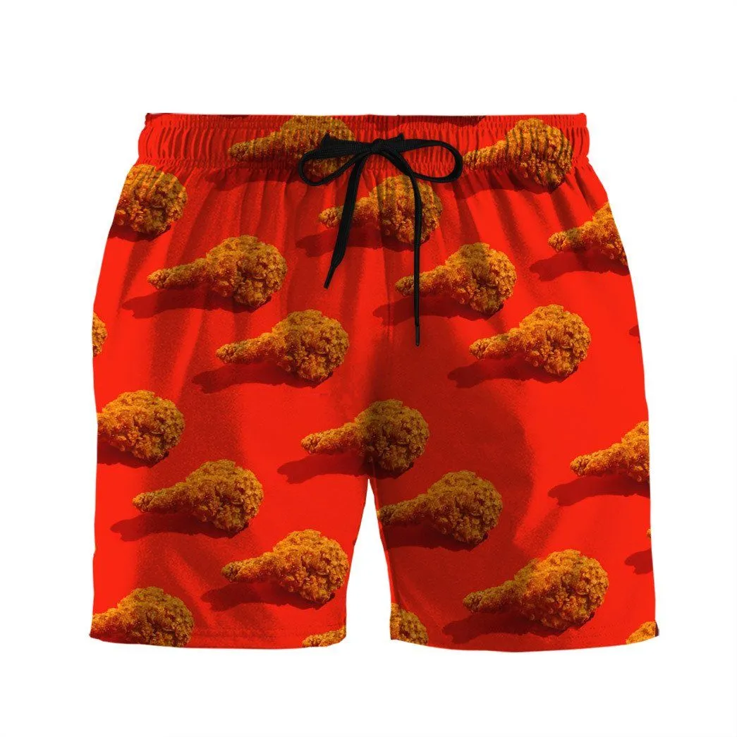 Gearhuman 3D Fried Chicken Hawaii Shirt