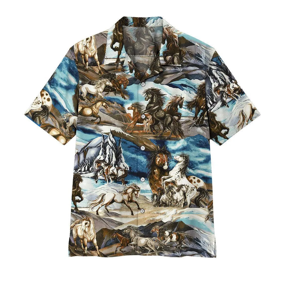 Gearhuman 3D Horse Hawaii Shirt